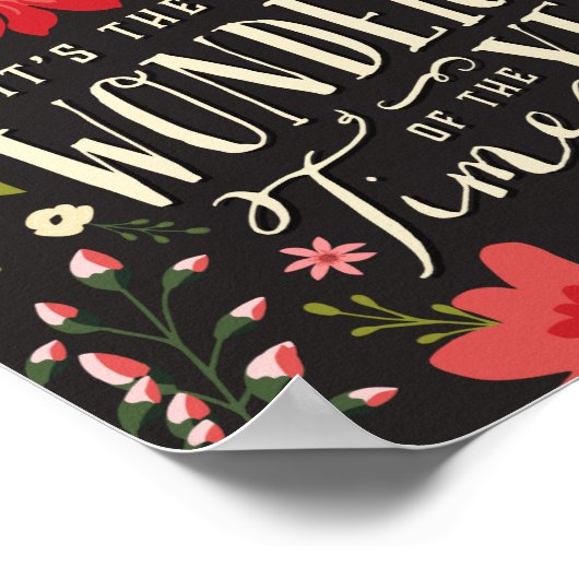 ザ最も素晴らしいタイムオブイヤーの休日フローラ ポスター (角)