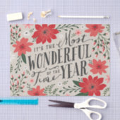 ザ最も素晴らしいタイムオブイヤーの休日フローラ 薄葉紙 (クラフト)