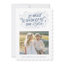 ザ最も素晴らしい手のレタリングクリスマスカード