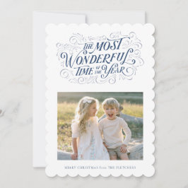 ザ最も素晴らしい手のレタリングクリスマスカード シーズンカード