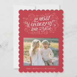 ザ最も素晴らしい手のレタリングクリスマスカード シーズンカード