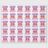 ザ最高のアスリート衣服ボウズ可愛いチアリーティング ラッピングペーパー (フラット)