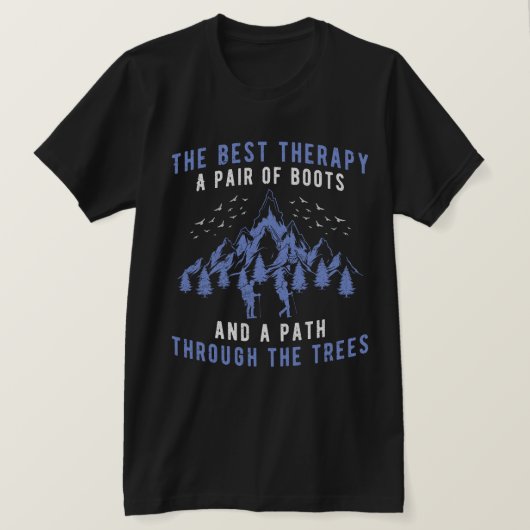 ザ最高のセラピーAペアのハイキング Tシャツ (デザイン正面)