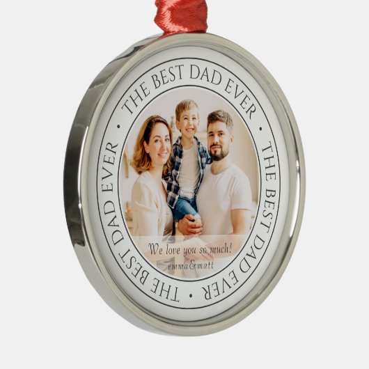 ザ最高のパパエバモダンクラシックー写真 メタルオーナメント (右)