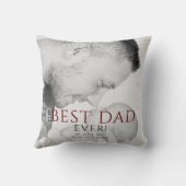 ザ最高のパパエバータイポグラフィファザーズデイフォト クッション (裏面)