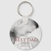 ザ最高のパパエバータイポグラフィ父の日写真 キーホルダー (裏面)
