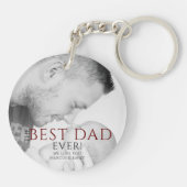 ザ最高のパパエバータイポグラフィ父の日写真 キーホルダー (裏面)