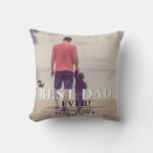 ザ最高のパパエバータイポグラフィ父の日写真 クッション (正面)