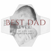 ザ最高のパパエバーファーズデイ白黒写真 サッカーボール (フラット)