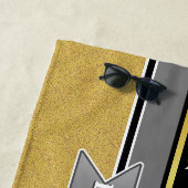 ザ最高のパパエバーフェイク金ゴールドサッカースポーツ ビーチタオル (インサイチュ)