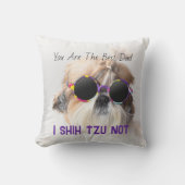 ザ最高のパパシーズー(犬)Tzuかわいいおもしろい犬写真 アウトドアクッション (正面)