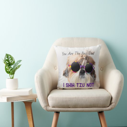 ザ最高のパパシーズー（犬）Tzuかわいいおもしろい犬写真 クッション (椅子)