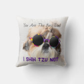 ザ最高のパパシーズー(犬)Tzuかわいいおもしろい犬写真 クッション (裏面)