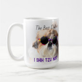 ザ最高のパパシーズー(犬)Tzuかわいいおもしろい犬写真 コーヒーマグカップ (左)