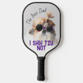 ザ最高のパパシーズー(犬)Tzuかわいいおもしろい犬写真 ピックルボールラケット (裏面)
