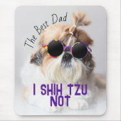 ザ最高のパパシーズー(犬)Tzuかわいいおもしろい犬写真 マウスパッド (正面)