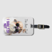 ザ最高のパパシーズー（犬）Tzuかわいいおもしろい犬写真 ラゲッジタグ (正面横)