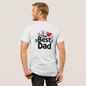 ザ最高のパパ文字デザイン トライブレンドTシャツ (フル背面)