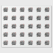 ザ最高のパパ文字デザイン ラッピングペーパー (フラット)