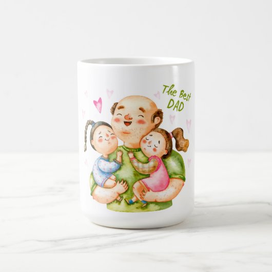 ザ最高のパパ父の日のコーヒーマグ コーヒーマグカップ (中央)
