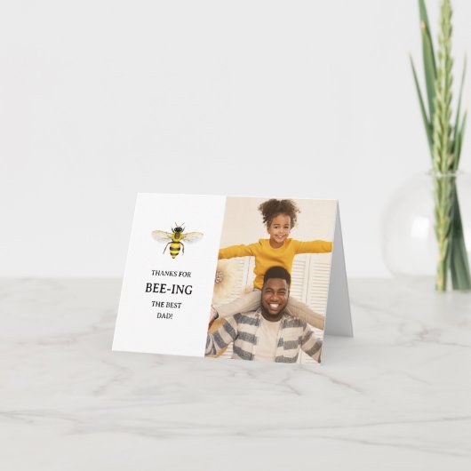 ザ最高のパパ | かわいいビーとフォトファーザーの日 シーズンカード (正面)