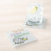 ザ最高のマザーバーノーピラーキャンドル ガラスコースター (アングル)