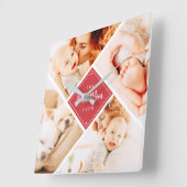 ザ最高のマ・エモダンバのカスタム写真 スクエア壁時計 (傾斜)