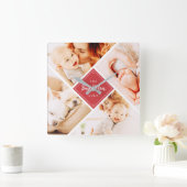 ザ最高のマ・エモダンバのカスタム写真 スクエア壁時計 (ホーム)