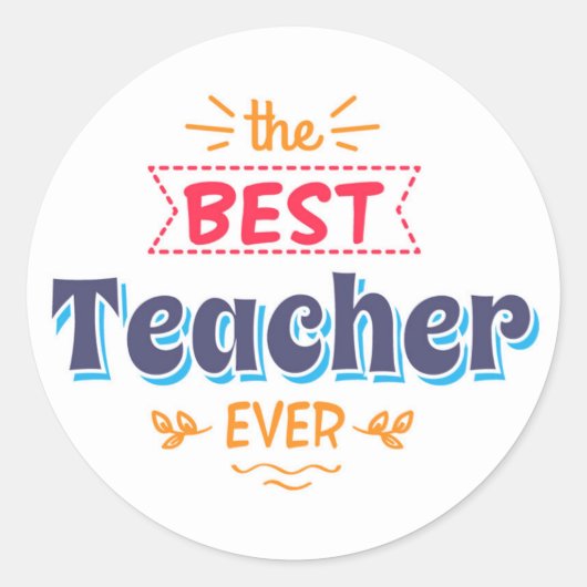 ザ最高の先生 ラウンドシール (正面)