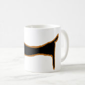 ザ有名なブラックダックスフント コーヒーマグカップ (正面右)
