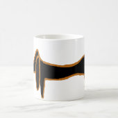 ザ有名なブラックダックスフント コーヒーマグカップ (中央)