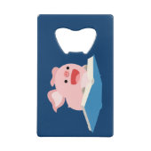 ザ本飛んでいると漫画の豚ボトルオープナー クレジットカード栓抜き (裏面)