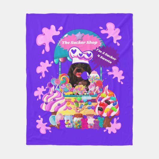 ザ棒つきキャンデー&ケイディーショップフリーススロー フリースブランケット (正面)