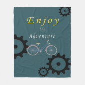 ザ楽しむアドベンチャー自転車 – ヴィンテージサイクリング愛好家 フリースブランケット (正面)