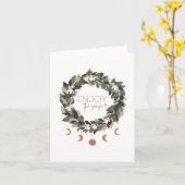 ザ楽しむシーズンクリスマスホリデーカード カード (黄色い花)