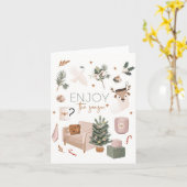 ザ楽しむシーズンクリスマスホリデーカード カード (黄色い花)