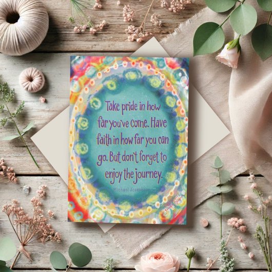 ザ楽しむジャーニー感動的引用文卒業 カード