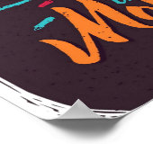 ザ楽しむモーメン – 感動的引用文デザイン ポスター (角)