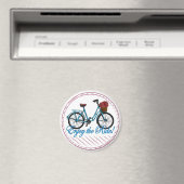 ザ楽しむライドブルー自転車 マグネット (インサイチュ (食洗機))
