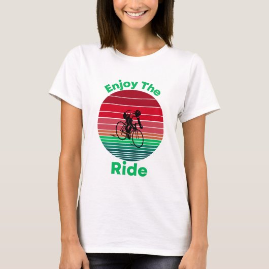 ザ楽しむライド感動的サイクリング引用文 Tシャツ (正面)