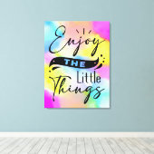 ザ楽しむリトルズ水彩おもしろい引用文 キャンバスプリント (インサイチュ (ウッドフロア))