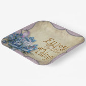 ザ楽しむリトル紙プレート – ブルーテーマ ペーパープレート (傾斜あり)