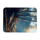 ザ樺の木ノースアイルランドラウンド、樺の木ビュー マグネット (横)