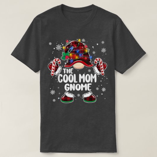ザ母カッコいい格言バッファロープレイドクリスマスツリー李 Tシャツ (デザイン正面)