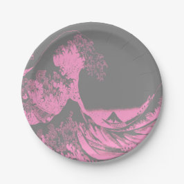 ザ波素晴らし紙プレートピンク&グレー ペーパープレート