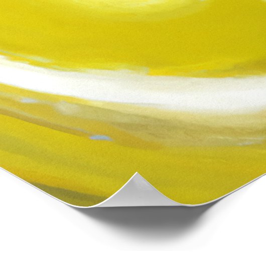 ザ泣き叫びイエローレモン顔 | AIアートポスター ポスター (角)