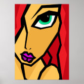 ザ深いの視線 – 抽象芸術アート ポスター (正面)