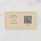 ザ爪、 ネイルテック神秘的タロットソーシャルメディアQR 名刺 (裏面)