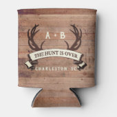 ザ狩りのオーバーカスタム結婚式の引き出物素朴アントラー 缶クーラー (正面)