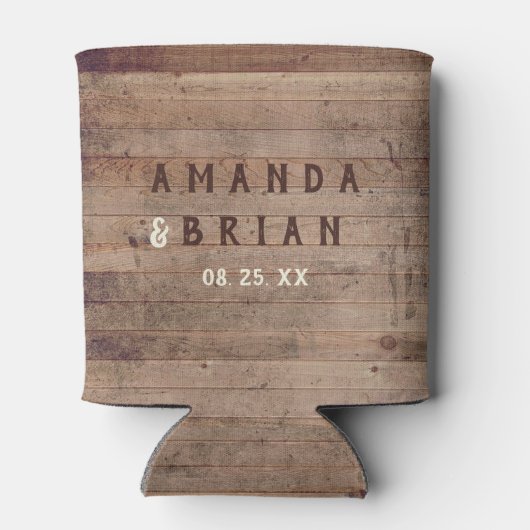 ザ狩りのオーバーカスタム結婚式の引き出物素朴アントラー 缶クーラー (裏面)